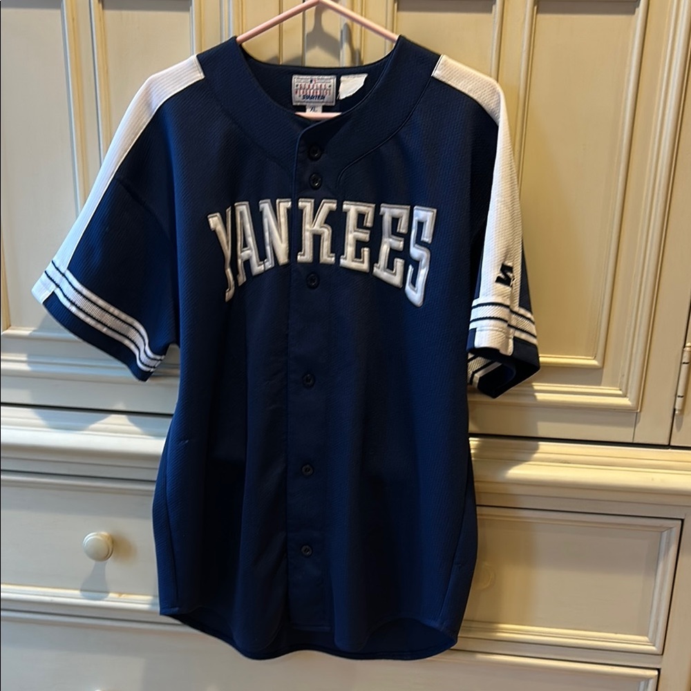 STARTER Blue and White Baseball Jerseys Classic Athletic Style
